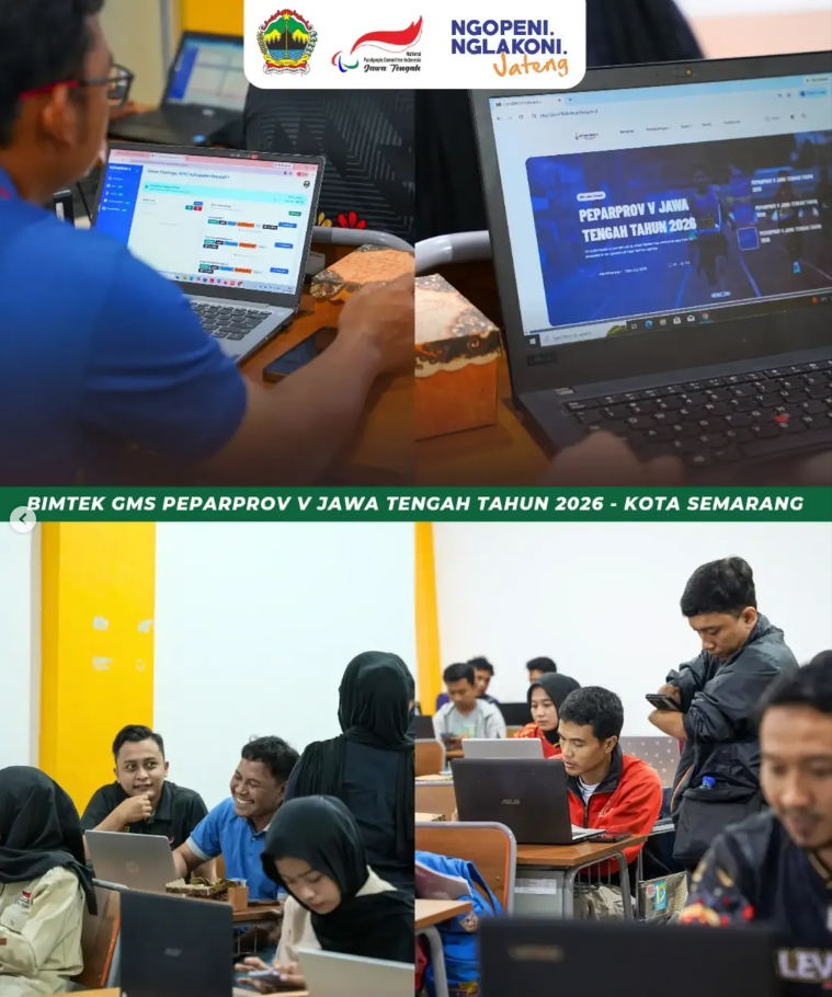 Bimbingan Teknis (Bimtek) Games Management System (GMS) untuk menyambut PEPARPROV V Jawa Tengah Tahun 2026 Kota Semarang