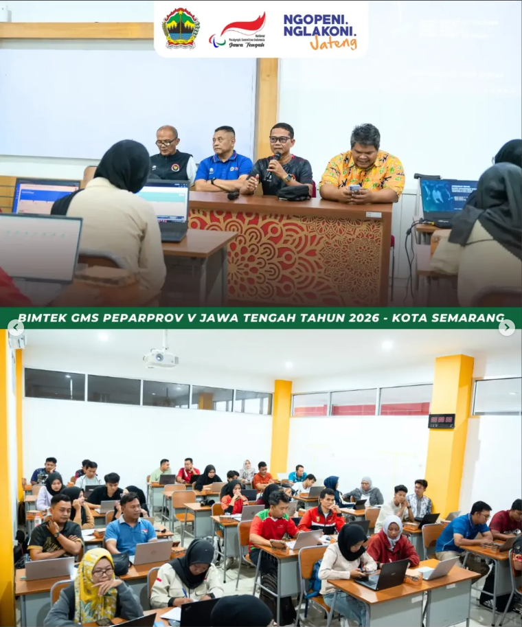 Bimbingan Teknis (Bimtek) Games Management System (GMS) untuk menyambut PEPARPROV V Jawa Tengah Tahun 2026 Kota Semarang